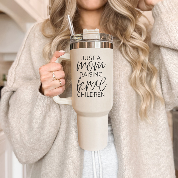 Baseball Mom Tumblers | Funny Mother's Day Gifts for Sport Moms | Funny Baseball Mom 40oz Travel Mugs | Insulated, No Spill