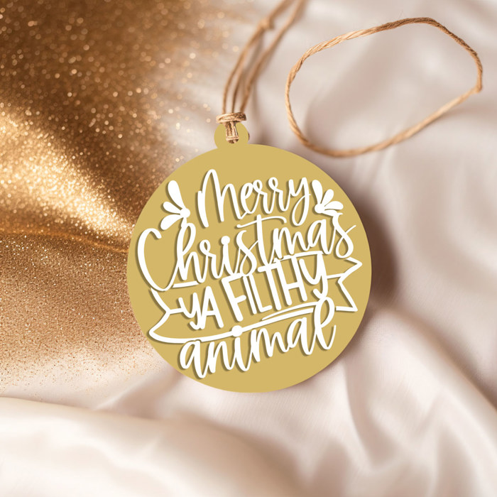 Funny Christmas Gifts for Cheap, Deck the Halls and Not Your Family, Holiday Humor, Funny Christmas Ornaments Handmade, Colorful Christmas Decorations