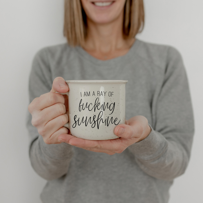 Ceramic Coffee Mugs 2pk | Funny Gift Ideas | Modern Farmhouse Drinkware | Funny Coffee Cups