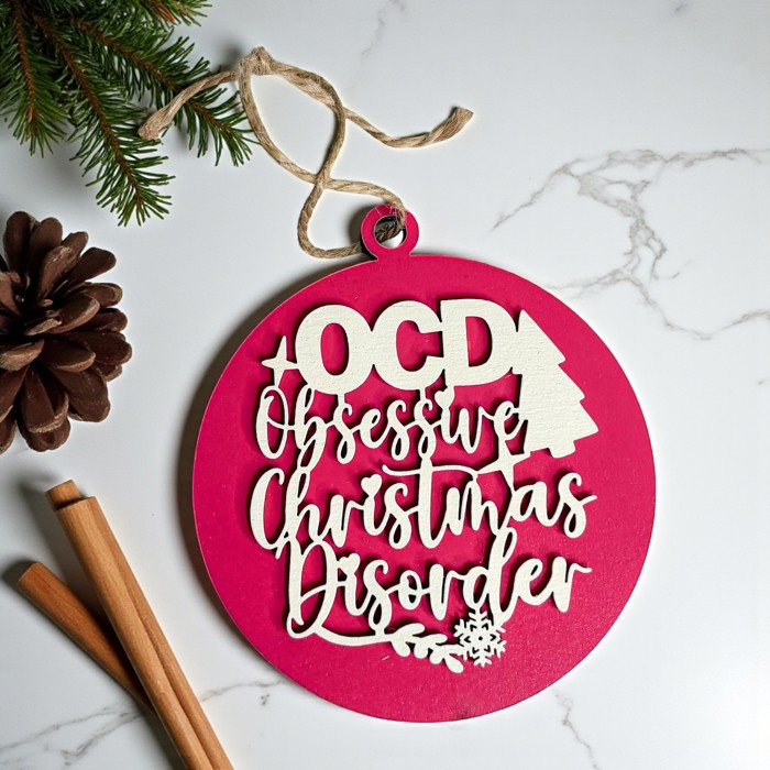 Funny Christmas Gifts for Cheap, Deck the Halls and Not Your Family, Holiday Humor, Funny Christmas Ornaments Handmade, Colorful Christmas Decorations