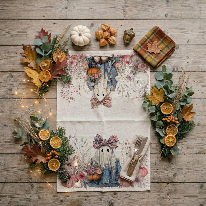 Spooky Season Halloween Kitchen Towel – Modern Stylish Halloween Decor + Gift IDeas