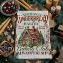 Gingerbread Bakery Candy Cane Christmas Themed Kitchen Decor – Peppermint Towel