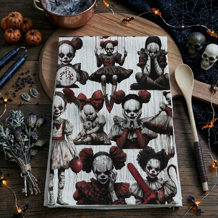 Spooky Season Halloween Kitchen Towel – Modern Stylish Halloween Decor + Gift IDeas