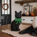  Black Cat Halloween Decor | Cute Cat Figurine With Bow | Spooky Shelf Decor | Halloween Tiered Tray Decor, Unique Halloween Gift for Cat Mom