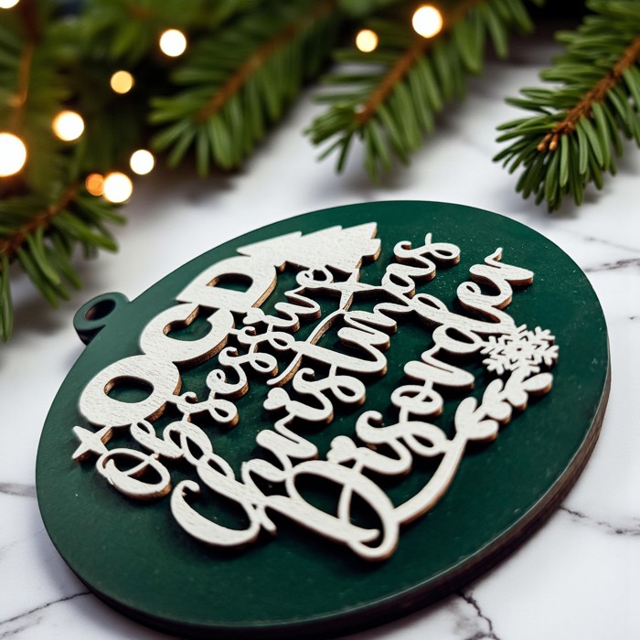 Funny Christmas Gifts for Cheap, Deck the Halls and Not Your Family, Holiday Humor, Funny Christmas Ornaments Handmade, Colorful Christmas Decorations