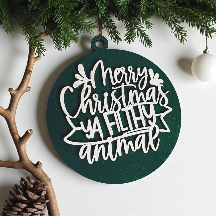 Funny Christmas Gifts for Cheap, Deck the Halls and Not Your Family, Holiday Humor, Funny Christmas Ornaments Handmade, Colorful Christmas Decorations
