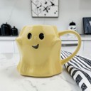  Ghost Shaped Mugs | Cute Halloween Coffee Cup | Spooky Season Kitchen | Fall Pastel Ceramic Ghost Gifts | Modern Halloween Decor Gift Ideas