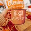  Fall Ceramic Coffee Mugs, Modern Farmhouse Autumn + Halloween Drinkware Bundle 2pk