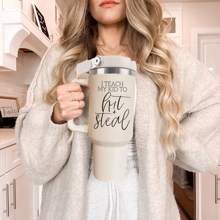 Baseball Mom Tumblers | Funny Mother's Day Gifts for Sport Moms | Funny Baseball Mom 40oz Travel Mugs | Insulated, No Spill