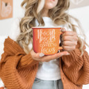  Fall Ceramic Coffee Mugs, Modern Farmhouse Autumn + Halloween Drinkware Bundle 2pk