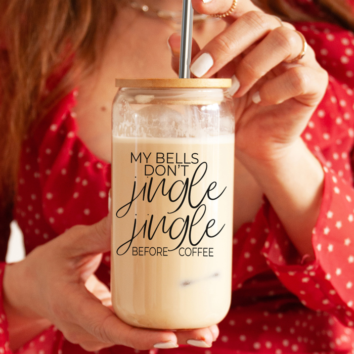 Glass Cups with Lid and Straws 2pk | 17oz Funny Glass Tumblers For Moms | Glass Can Cups