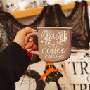  Fall Ceramic Coffee Mugs, Modern Farmhouse Autumn + Halloween Drinkware Bundle 2pk