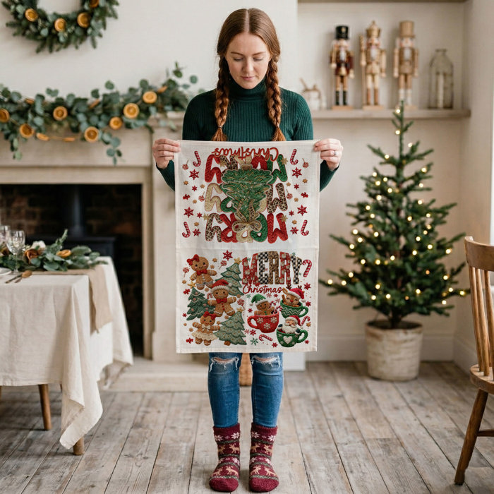 Candy Cane Christmas Themed Kitchen Decor – Peppermint Towel