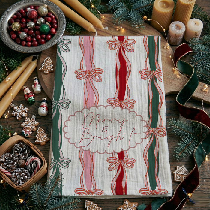 Candy Cane Christmas Themed Kitchen Decor – Peppermint Towel