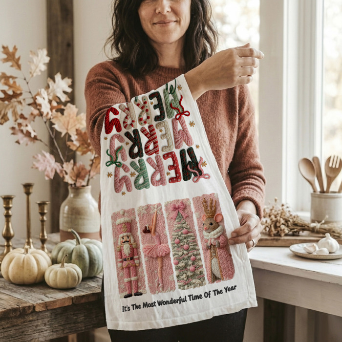 Fall Words Kitchen Towel, Autumn Kitchen Decoration Cotton | Cozy Autumn Farmhouse Kitchen Decor, Fall Definition Unique Tea Towel Gift Idea