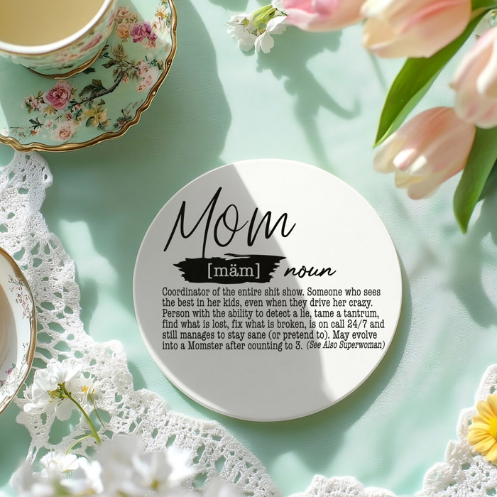 Funny Drink Definition Coasters | Bar Cart Ceramic Coaster | Build Your Own Gift Set | Funny Tabletop Decor & Gifts