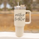 Mother Hustler Baseball Mom Tumblers | Funny Mother's Day Gifts for Sport Moms | Funny Baseball Mom 40oz Travel Mugs | Insulated, No Spill