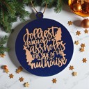  Funny Christmas Gifts for Cheap, Deck the Halls and Not Your Family, Holiday Humor, Funny Christmas Ornaments Handmade, Colorful Christmas Decorations