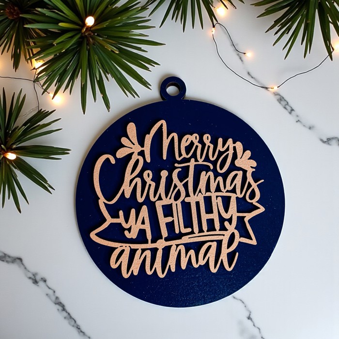 Funny Christmas Gifts for Cheap, Deck the Halls and Not Your Family, Holiday Humor, Funny Christmas Ornaments Handmade, Colorful Christmas Decorations