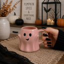  Ghost Shaped Mugs | Cute Halloween Coffee Cup | Spooky Season Kitchen | Fall Pastel Ceramic Ghost Gifts | Modern Halloween Decor Gift Ideas