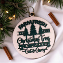  Comfy & Cozy Christmas Home Decor, Handmade Wooden Circle Tree Ornaments or Hanging Holiday Accent, Colorful Cute Christmas Decorations