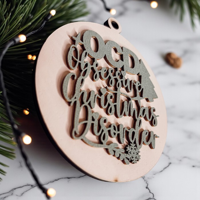 Funny Christmas Gifts for Cheap, Deck the Halls and Not Your Family, Holiday Humor, Funny Christmas Ornaments Handmade, Colorful Christmas Decorations
