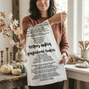  Fall Words Kitchen Towel, Autumn Kitchen Decoration Cotton | Cozy Autumn Farmhouse Kitchen Decor, Fall Definition Unique Tea Towel Gift Idea