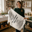  Fall Words Kitchen Towel, Autumn Kitchen Decoration Cotton | Cozy Autumn Farmhouse Kitchen Decor, Fall Definition Unique Tea Towel Gift Idea
