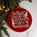  Funny Christmas Gifts for Cheap, Deck the Halls and Not Your Family, Holiday Humor, Funny Christmas Ornaments Handmade, Colorful Christmas Decorations