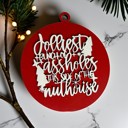  Funny Christmas Gifts for Cheap, Deck the Halls and Not Your Family, Holiday Humor, Funny Christmas Ornaments Handmade, Colorful Christmas Decorations