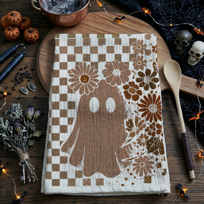 Spooky Season Halloween Kitchen Towel – Modern Stylish Halloween Decor + Gift IDeas