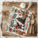  Fall Words Kitchen Towel, Autumn Kitchen Decoration Cotton | Cozy Autumn Farmhouse Kitchen Decor, Fall Definition Unique Tea Towel Gift Idea