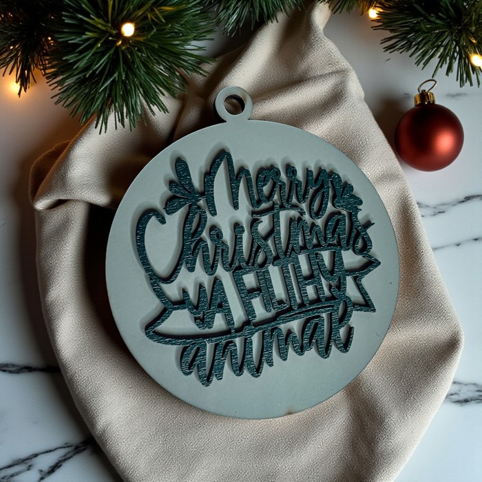 Funny Christmas Gifts for Cheap, Deck the Halls and Not Your Family, Holiday Humor, Funny Christmas Ornaments Handmade, Colorful Christmas Decorations