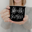  Fall Ceramic Coffee Mugs, Modern Farmhouse Autumn + Halloween Drinkware Bundle 2pk
