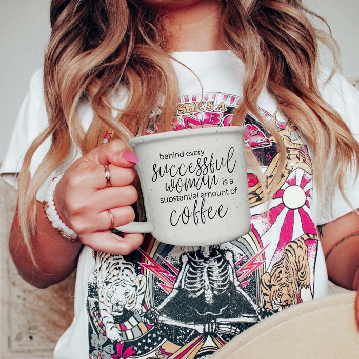 Ceramic Coffee Mugs 2pk | Funny Gift Ideas | Modern Farmhouse Drinkware | Funny Coffee Cups