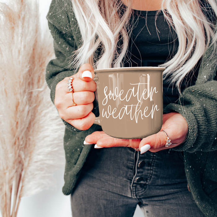Ceramic Coffee Mugs 2pk | Funny Gift Ideas | Modern Farmhouse Drinkware | Funny Coffee Cups