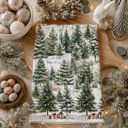 Winter Forest Candy Cane Christmas Themed Kitchen Decor – Peppermint Towel