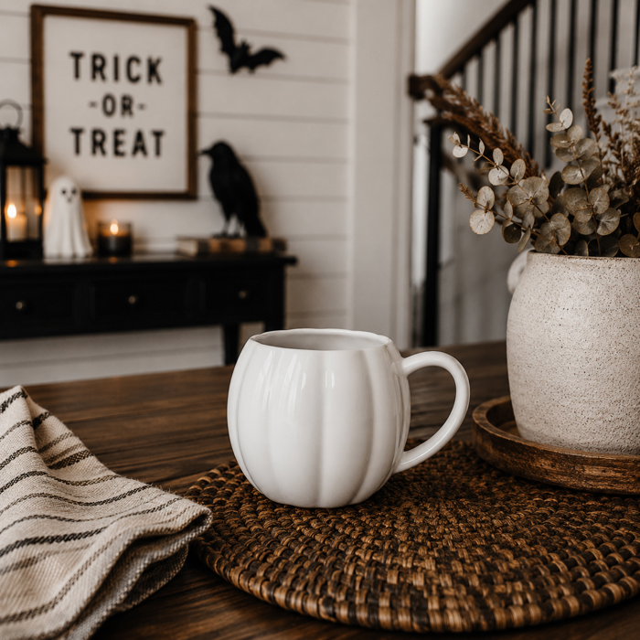 Pumpkin Shaped Coffee Mugs, Ceramic Fall and Halloween Drinkware USA made, Cute Fall Gift Ideas