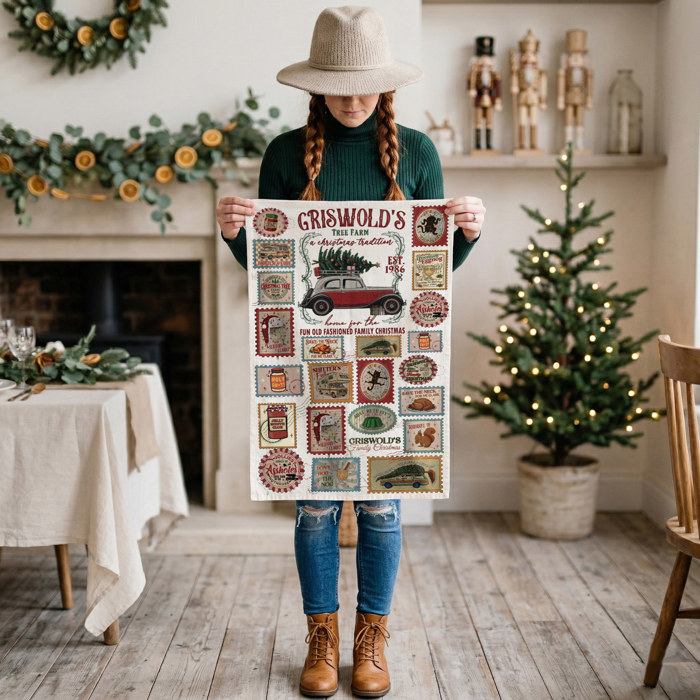 Candy Cane Christmas Themed Kitchen Decor – Peppermint Towel
