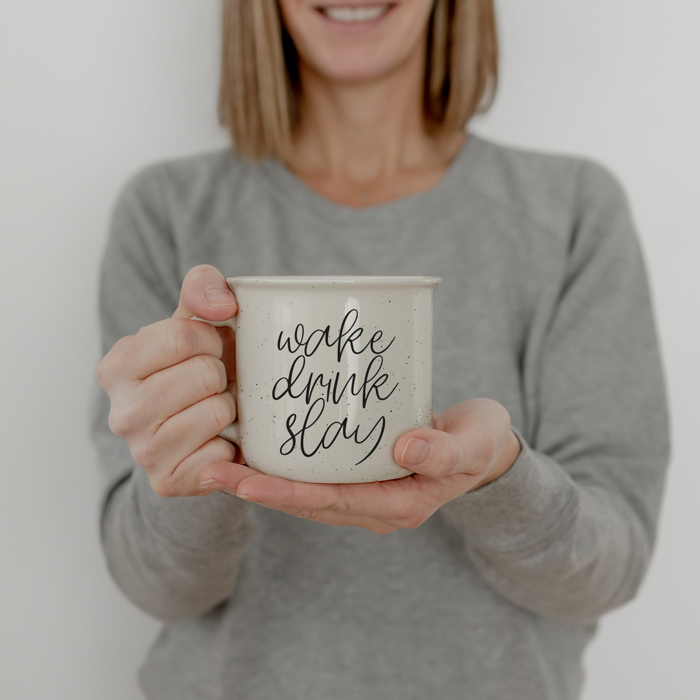 Ceramic Coffee Mugs 2pk | Funny Gift Ideas | Modern Farmhouse Drinkware | Funny Coffee Cups