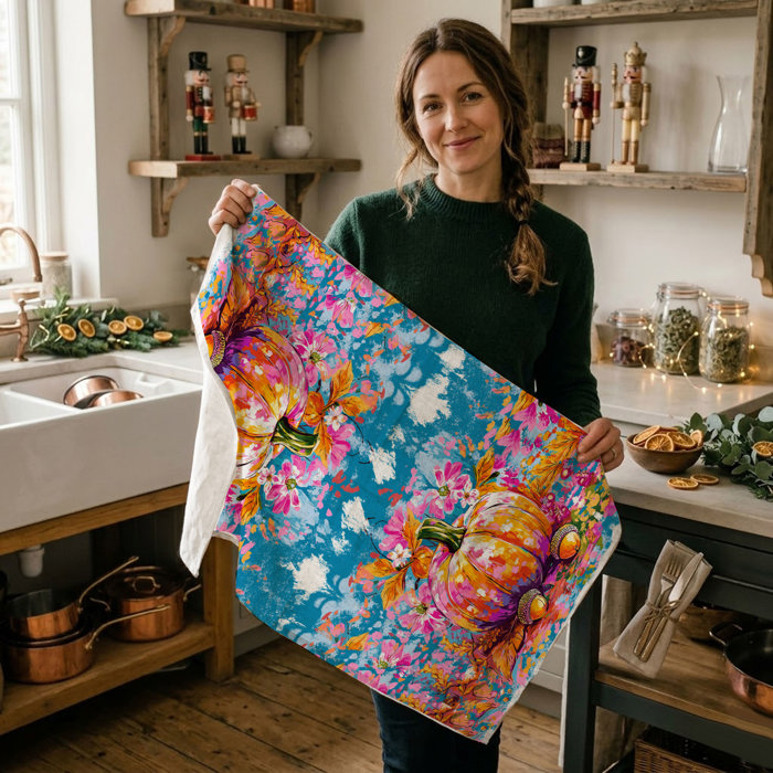 Spooky Season Halloween Kitchen Towel – Modern Stylish Halloween Decor + Gift IDeas