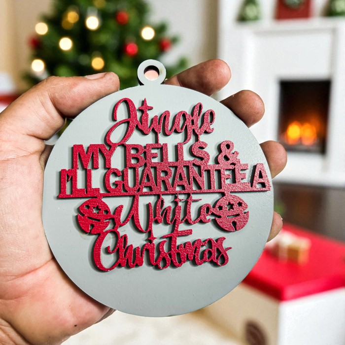 Funny Christmas Gifts for Cheap, Deck the Halls and Not Your Family, Holiday Humor, Funny Christmas Ornaments Handmade, Colorful Christmas Decorations