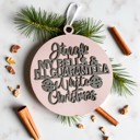  Funny Christmas Gifts for Cheap, Deck the Halls and Not Your Family, Holiday Humor, Funny Christmas Ornaments Handmade, Colorful Christmas Decorations