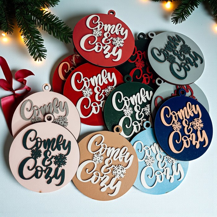 Funny Christmas Gifts for Cheap, Deck the Halls and Not Your Family, Holiday Humor, Funny Christmas Ornaments Handmade, Colorful Christmas Decorations
