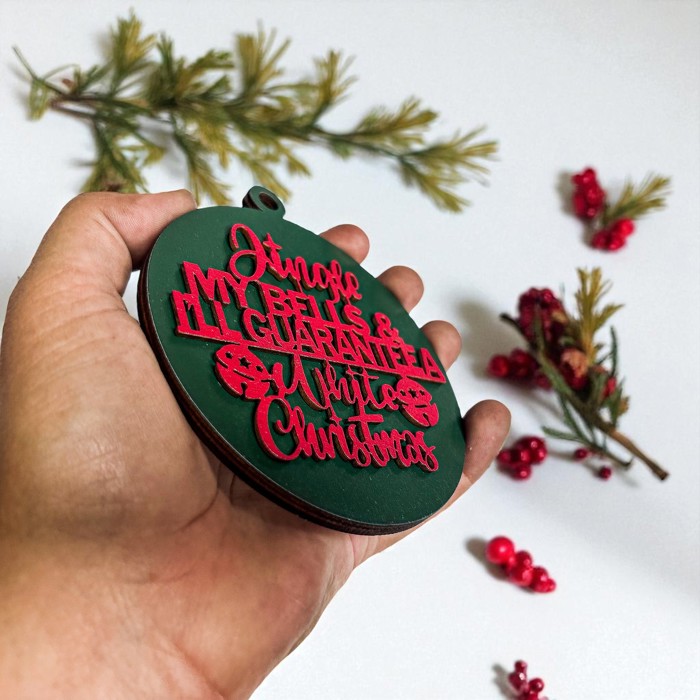 Funny Christmas Gifts for Cheap, Deck the Halls and Not Your Family, Holiday Humor, Funny Christmas Ornaments Handmade, Colorful Christmas Decorations