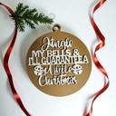  Funny Christmas Gifts for Cheap, Deck the Halls and Not Your Family, Holiday Humor, Funny Christmas Ornaments Handmade, Colorful Christmas Decorations
