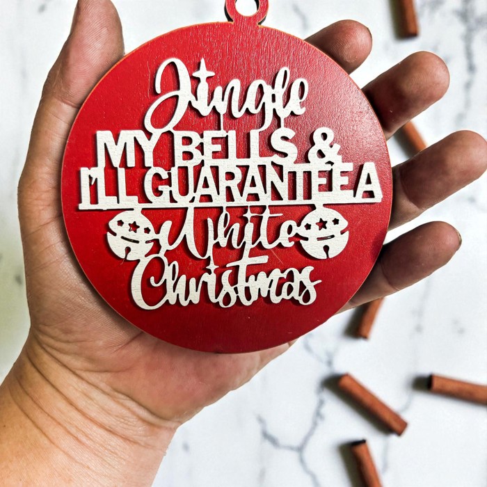 Funny Christmas Gifts for Cheap, Deck the Halls and Not Your Family, Holiday Humor, Funny Christmas Ornaments Handmade, Colorful Christmas Decorations