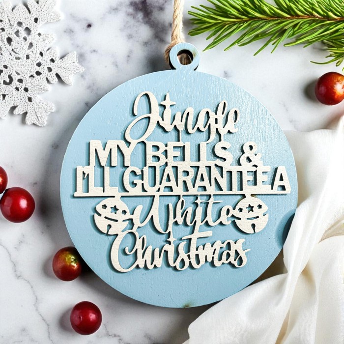 Funny Christmas Gifts for Cheap, Deck the Halls and Not Your Family, Holiday Humor, Funny Christmas Ornaments Handmade, Colorful Christmas Decorations