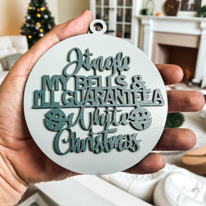 Funny Christmas Gifts for Cheap, Deck the Halls and Not Your Family, Holiday Humor, Funny Christmas Ornaments Handmade, Colorful Christmas Decorations