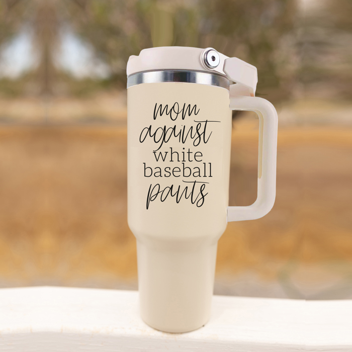 Baseball Mom Tumblers | Funny Mother's Day Gifts for Sport Moms | Funny Baseball Mom 40oz Travel Mugs | Insulated, No Spill